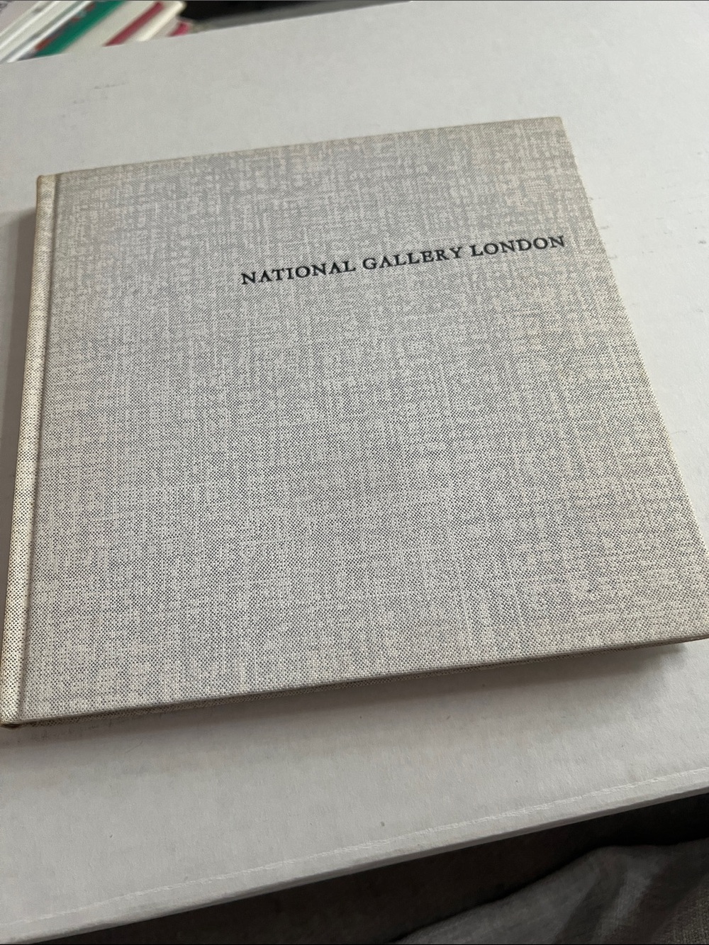 Vintage National Gallery London Hardcover Art Book – Textured Linen Cloth Cover